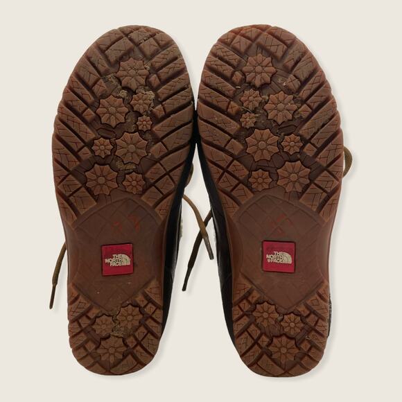 The North Face Brown Leather Waterproof Primaloft Faux Fur Shearling Duck Boot 7 - Picture 9 of 10